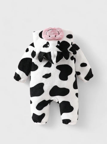 Baby Cow Cattle Fleece Jumpsuit