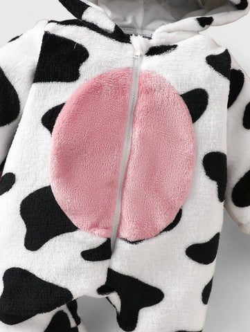 Baby Cow Cattle Fleece Jumpsuit