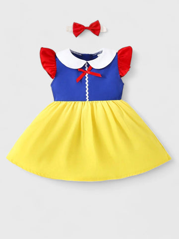 2 Pc Baby Girl Princess Colorblock Dress