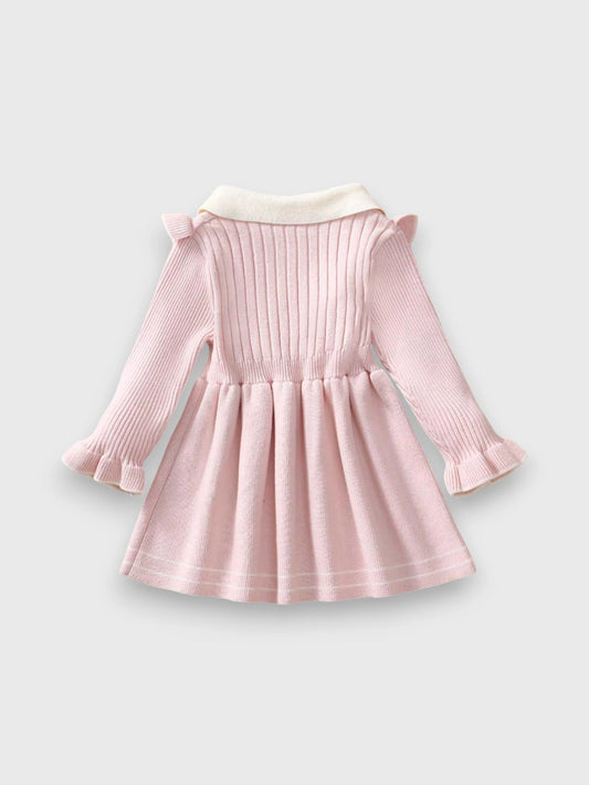 Baby Girl Ruffle Bib Knit Dress