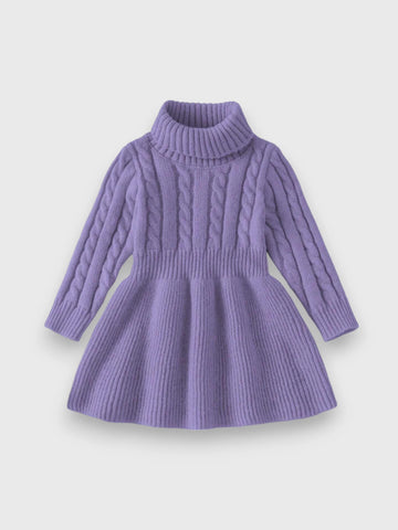 Baby Girl Turtle Neck Sweater Dress