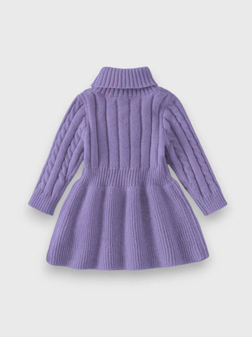 Baby Girl Turtle Neck Sweater Dress