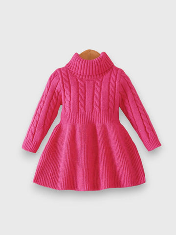 Baby Girl Turtle Neck Sweater Dress