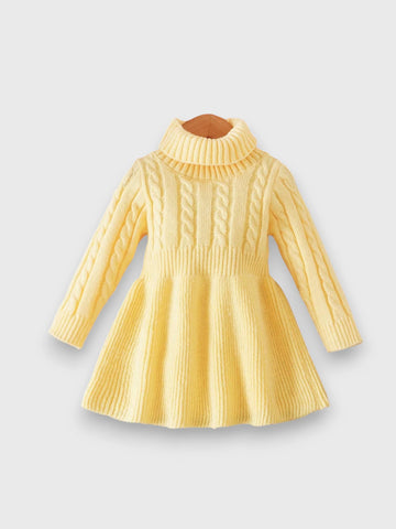 Baby Girl Turtle Neck Sweater Dress