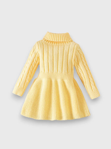 Baby Girl Turtle Neck Sweater Dress