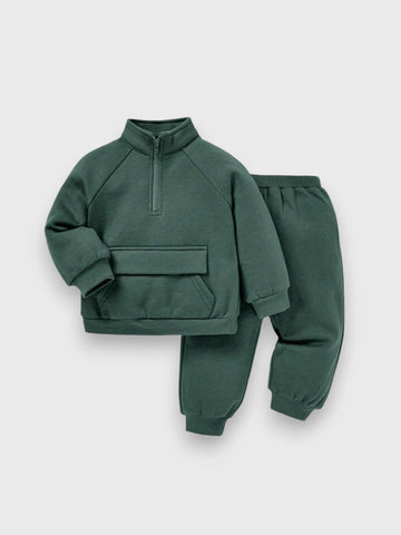 2 Pc Baby Quarter Zip Sweat Suit