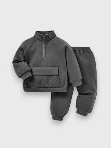 2 Pc Baby Quarter Zip Sweat Suit