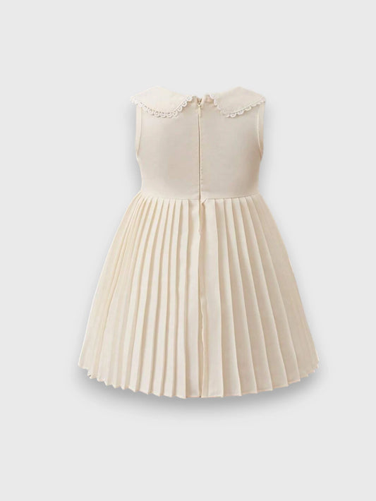 Baby Girl Collar Pleat Skirt Dress