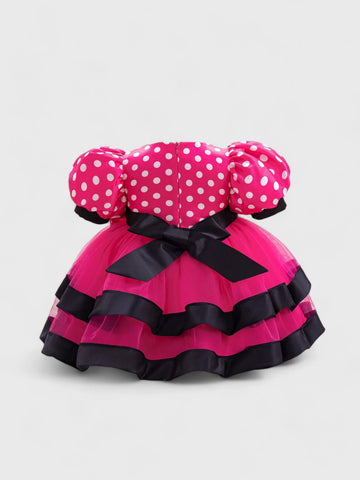 Baby Girl Bubble Sleeve Polka Dot Dress