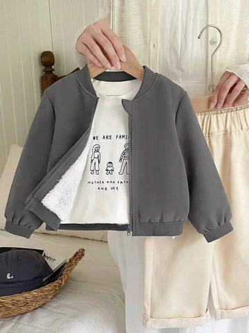 Baby Boy Fleece Lined Bomber Jacket