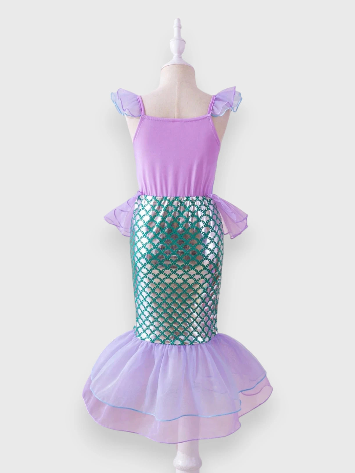 Girls Mermaid Metallic Fin Dress 4 Y Girls Mermaid Metallic Fin Dress 4 Y