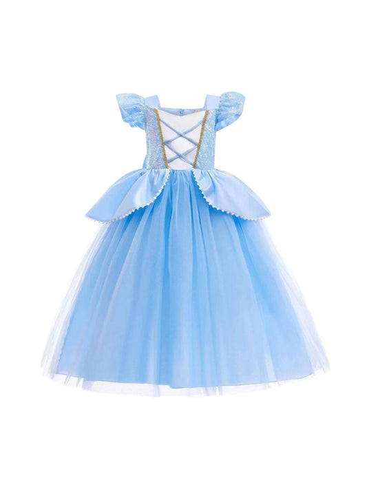 Girls Sequin Ball Gown Princess Dress