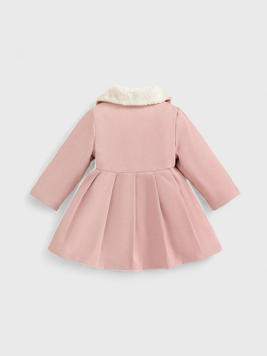 Baby Girl Fleece Lined Bow Coat