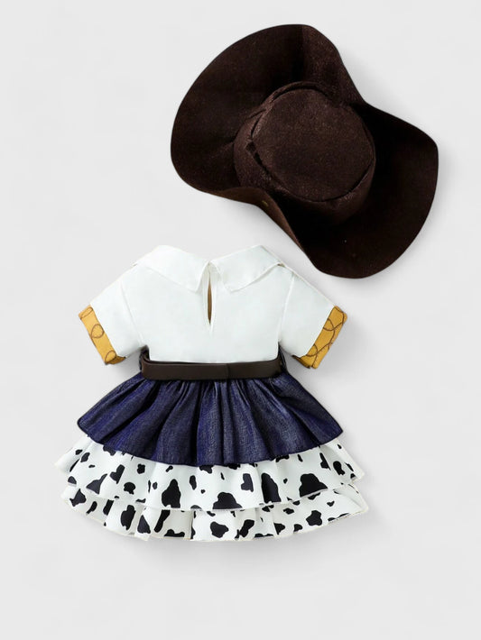 2 Pcs Baby Girl Cow Girl Costume