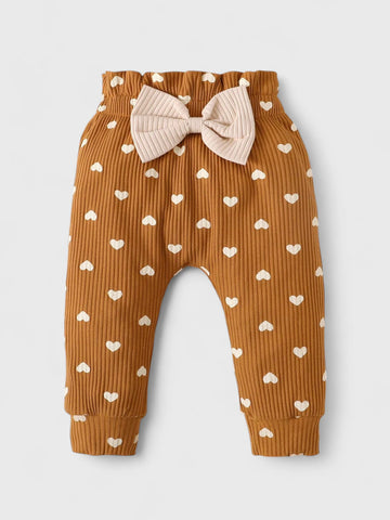 3 Pc Baby Girl Ribbed Dotted Hearts Set