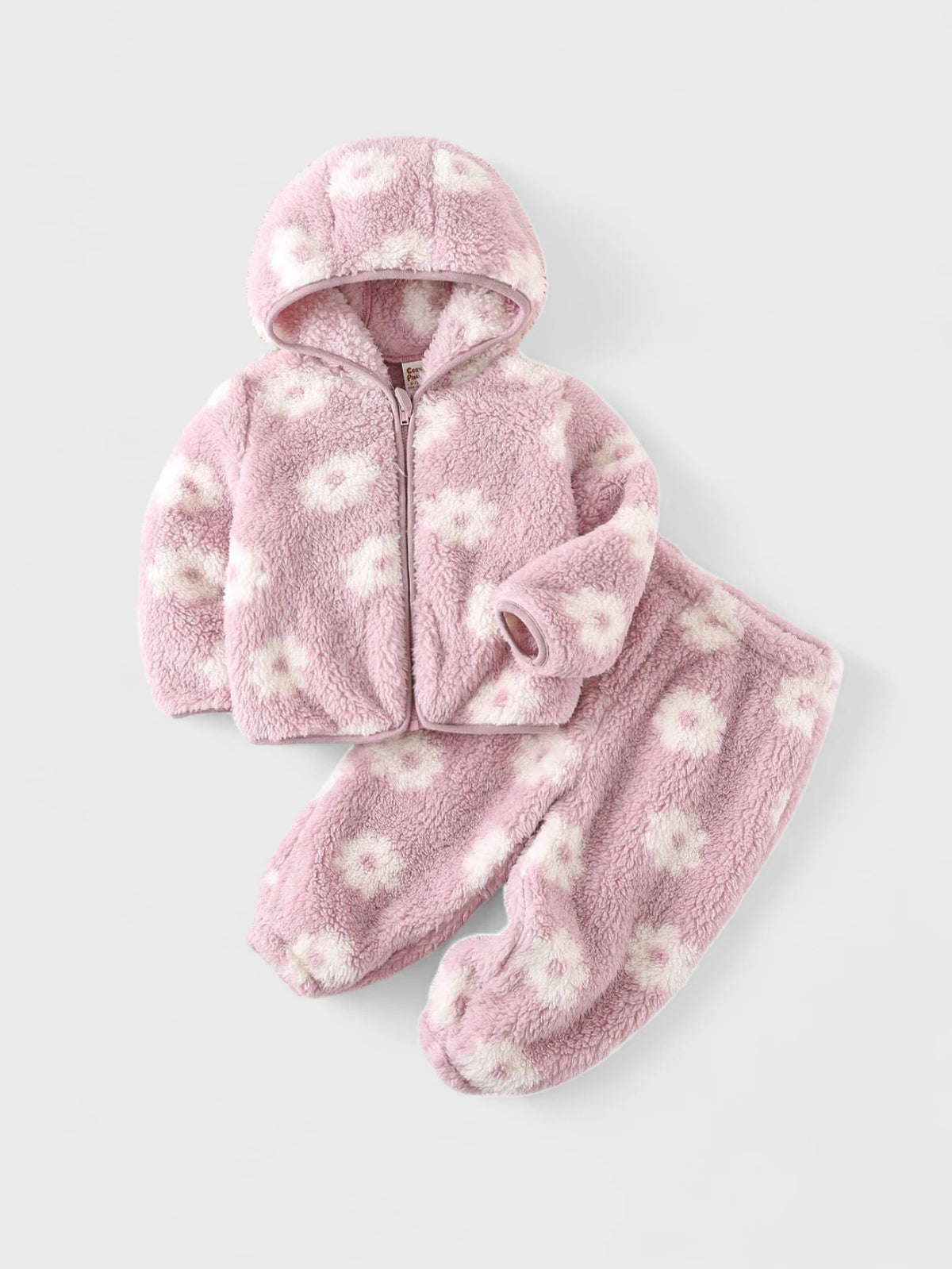 2 Piece Baby Girl Daisy Fleece Set