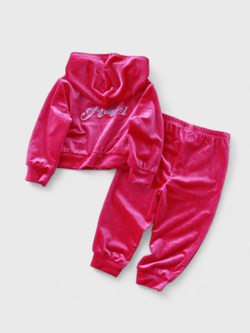 2 Pc Baby Girl Y2K Velvet Set