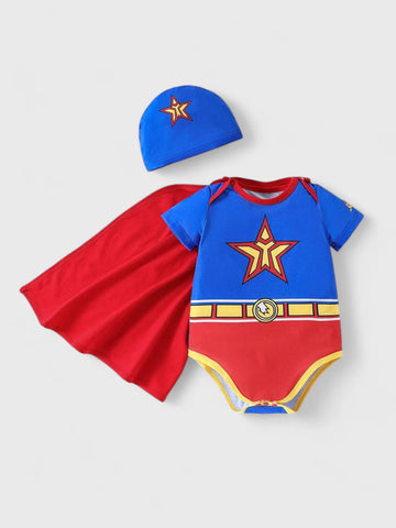 3 Pcs Baby Boy Super Hero Bodysuit