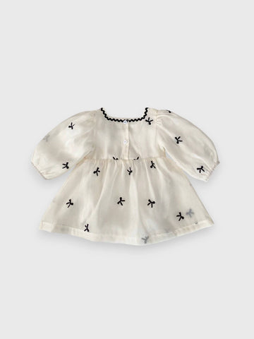 Baby Girl Bow Puff Sleeve Dress