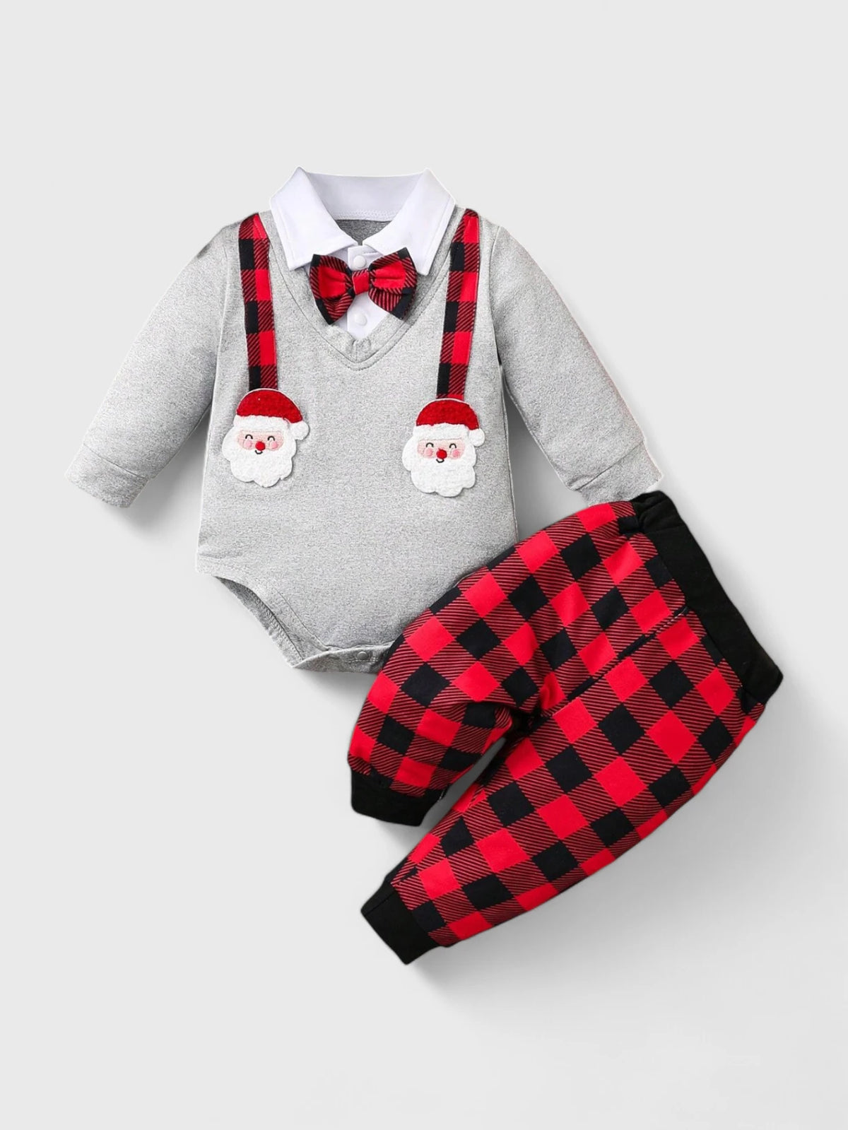 Baby Boy Santa Suspender Set