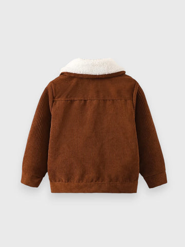 Baby Boy Girl Corduroy Sherpa Lined Jacket