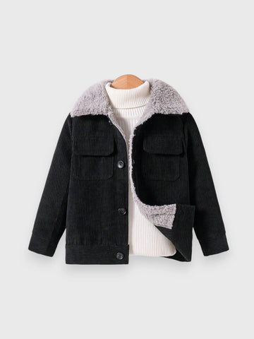 Baby Boy Girl Corduroy Sherpa Lined Jacket