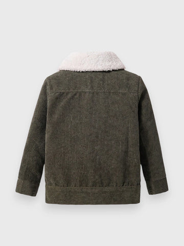 Baby Boy Girl Corduroy Sherpa Lined Jacket