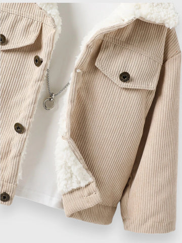 Baby Boy Corduroy Sherpa Lined Jacket