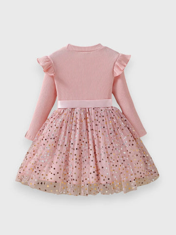 Toddler Girls Shining Star Mesh Dress