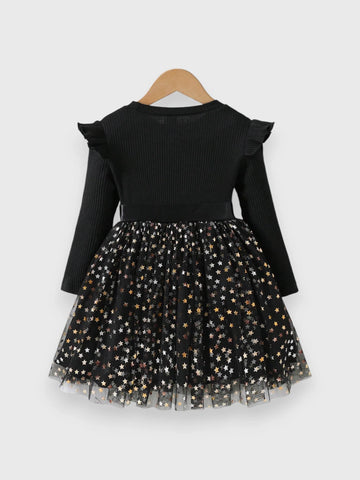 Toddler Girls Shining Star Mesh Dress