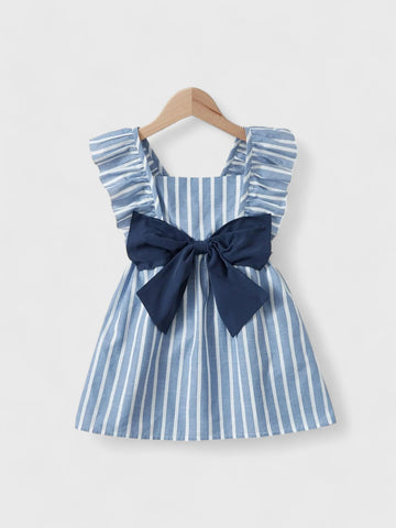 Little Girls Stripe Bow Sundress