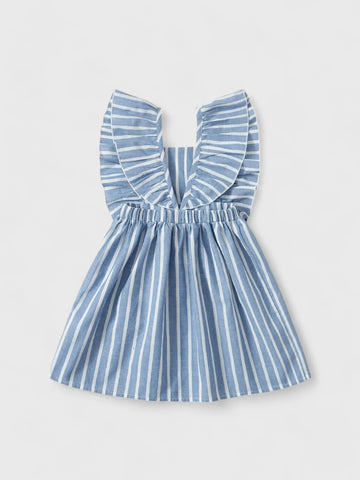 Little Girls Stripe Bow Sundress