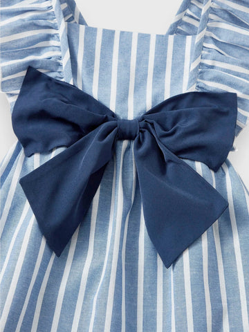 Little Girls Stripe Bow Sundress