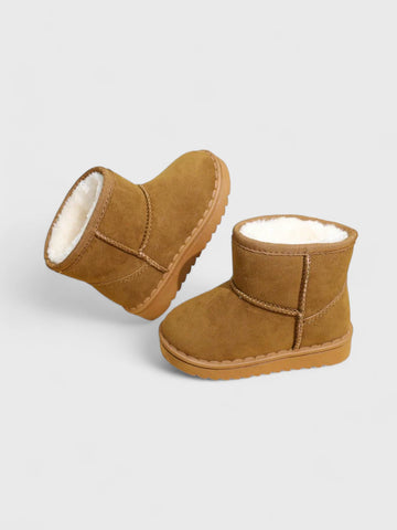 Toddler Baby Suede Fur lined Boots