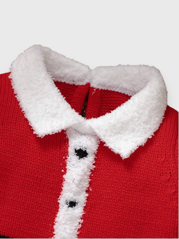 Infant Baby Knit Santa Footies