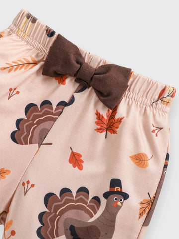 3 Pcs Baby Girl Thanksgiving Outfit