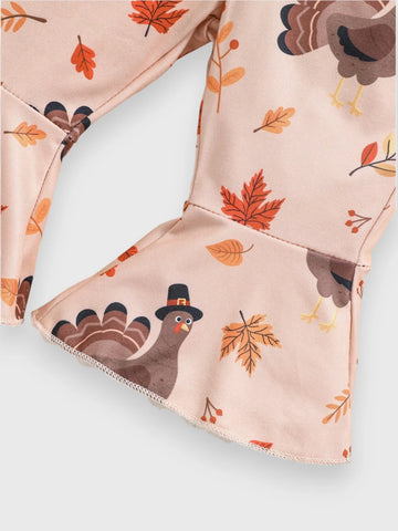 3 Pcs Baby Girl Thanksgiving Outfit