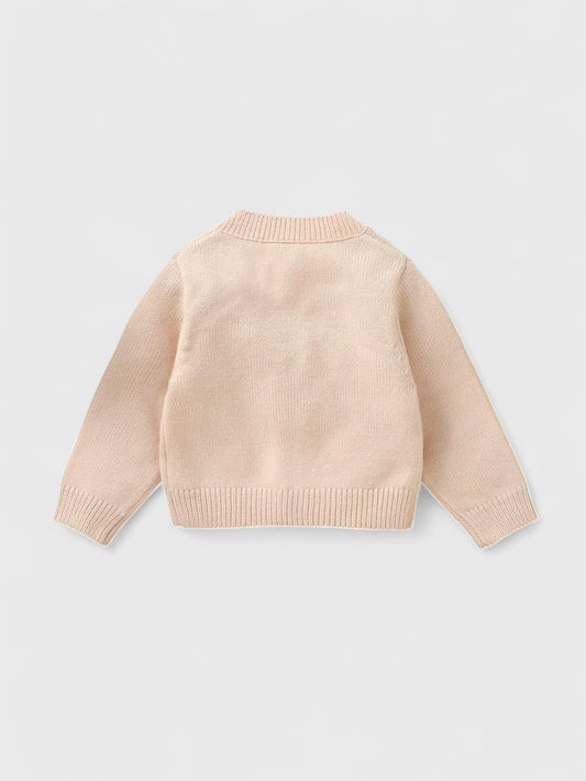 Baby Girl Daisy Flower Knit Cardigan Sweater