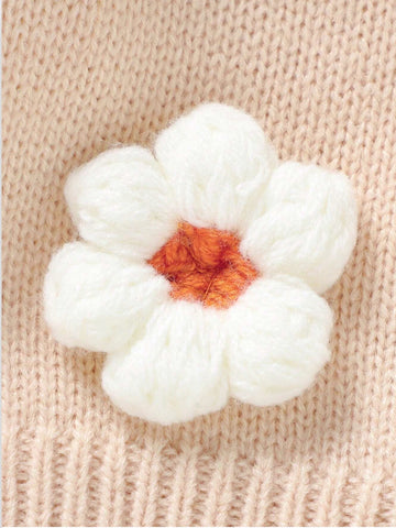 Baby Girl Daisy Flower Knit Cardigan Sweater