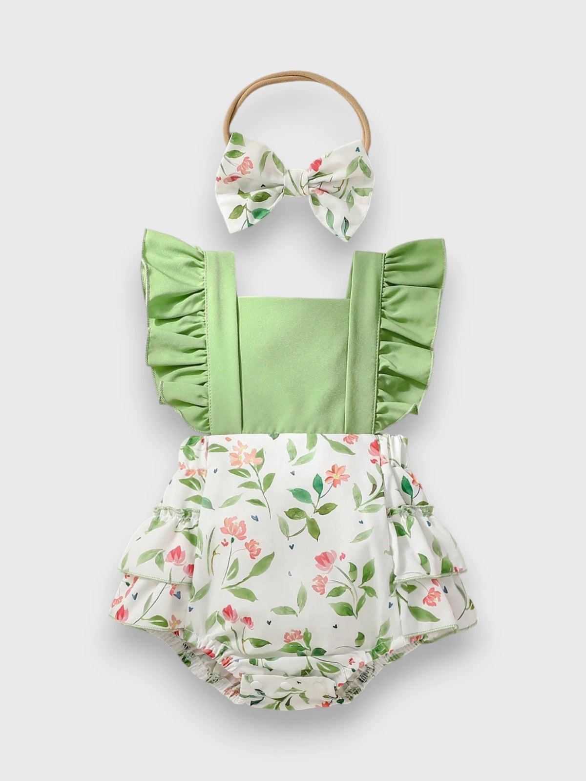 2 Pc Baby Girl Spring Blossom Bodysuit