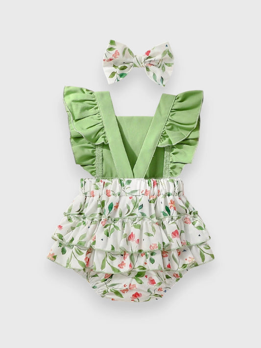 2 Pc Baby Girl Spring Blossom Bodysuit