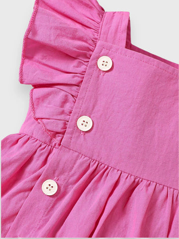 2 Pc Baby Girl Cotton Bodysuit Set