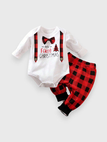 Baby Boy First Christmas Set