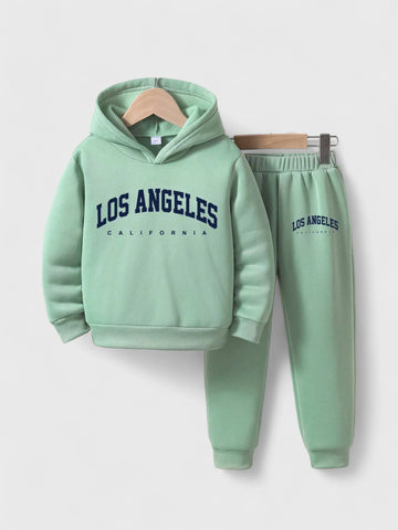 2 Pc Boys LA Fleece Hoodies and Joggers