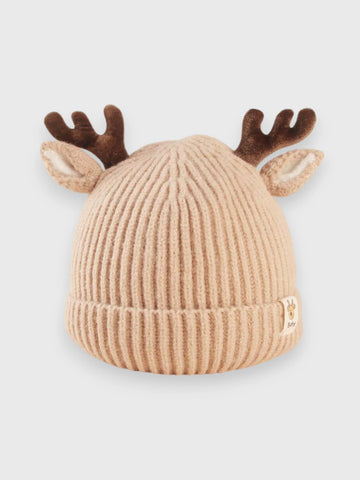 Baby Toddler Fleece Antler Knitted Beanie