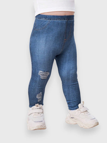 Baby Girl Denim Print Leggings