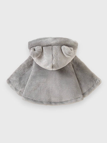 Baby Girl Velvet Plush Ear Capelet