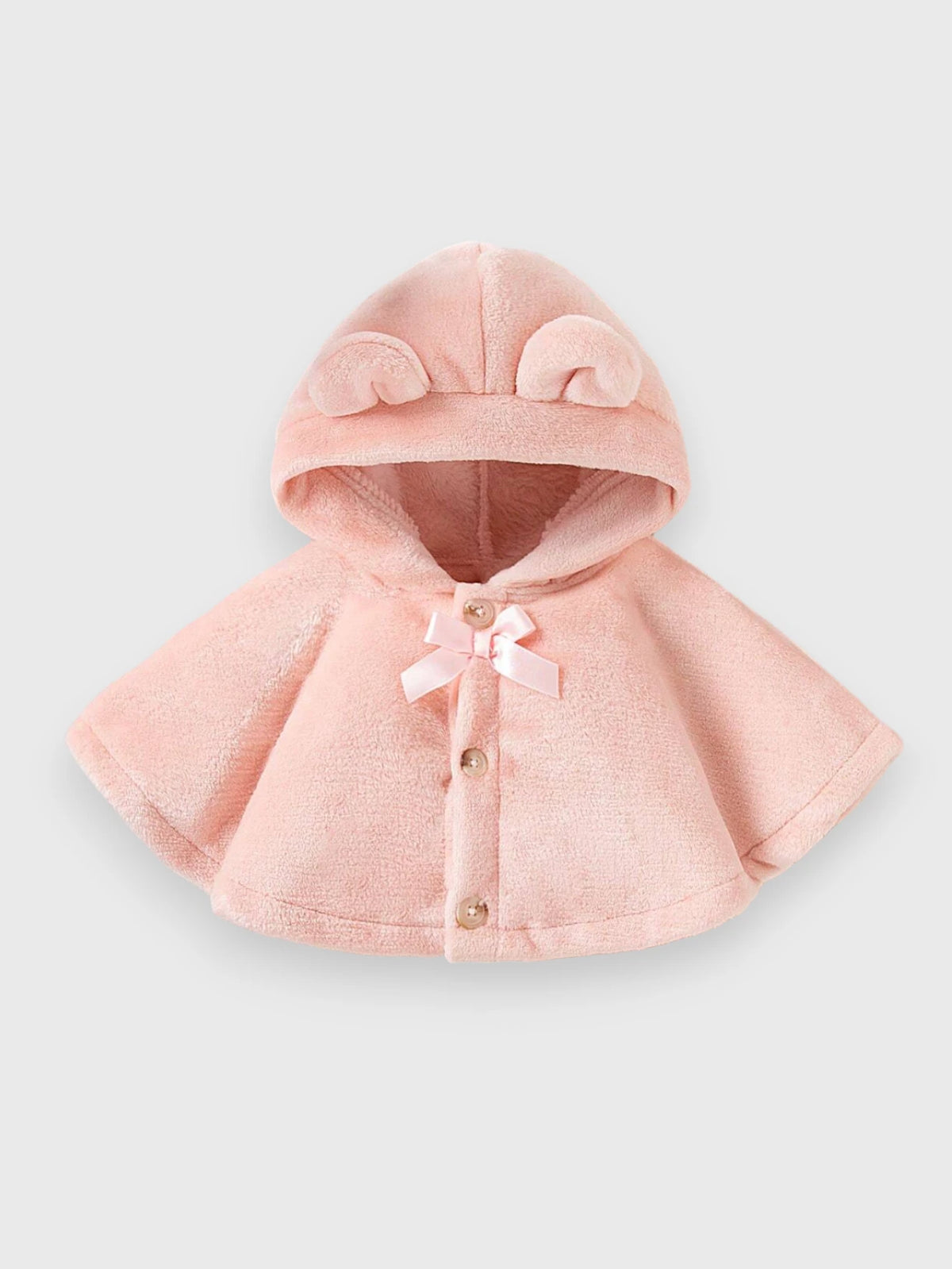 Baby Girl Velvet Plush Ear Capelet