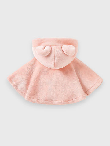 Baby Girl Velvet Plush Ear Capelet