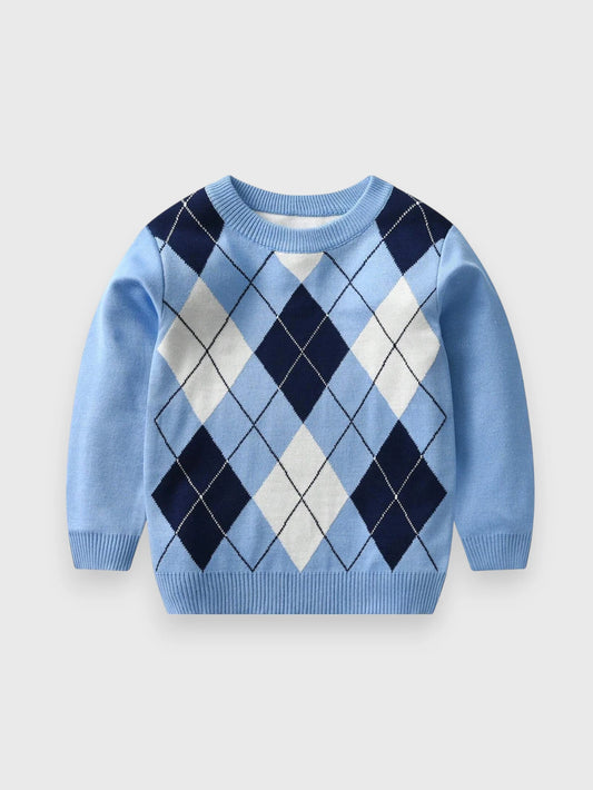 Boys Knit Argyle Sweater